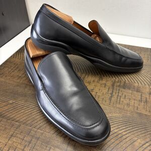BALLY Swiss Men Loafers Size US 11D EU 10E Black Leather Classic Dress Casual